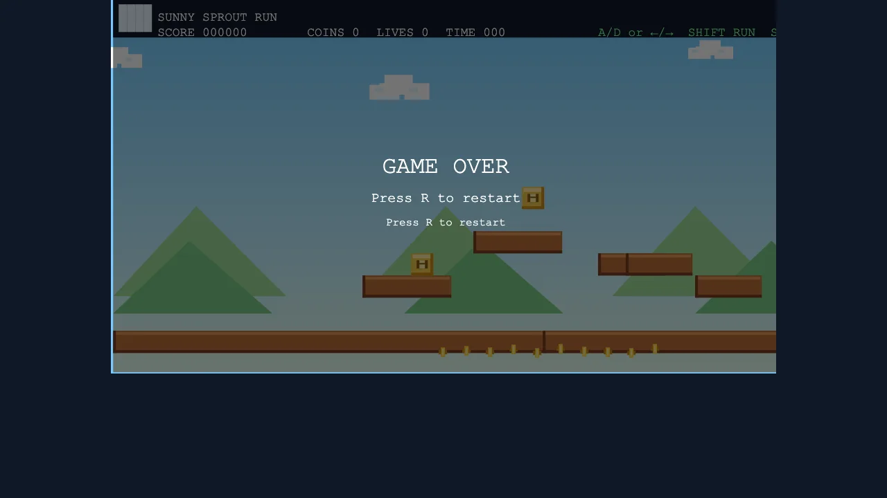 Nex model browser platformer benchmark capture after playtest input